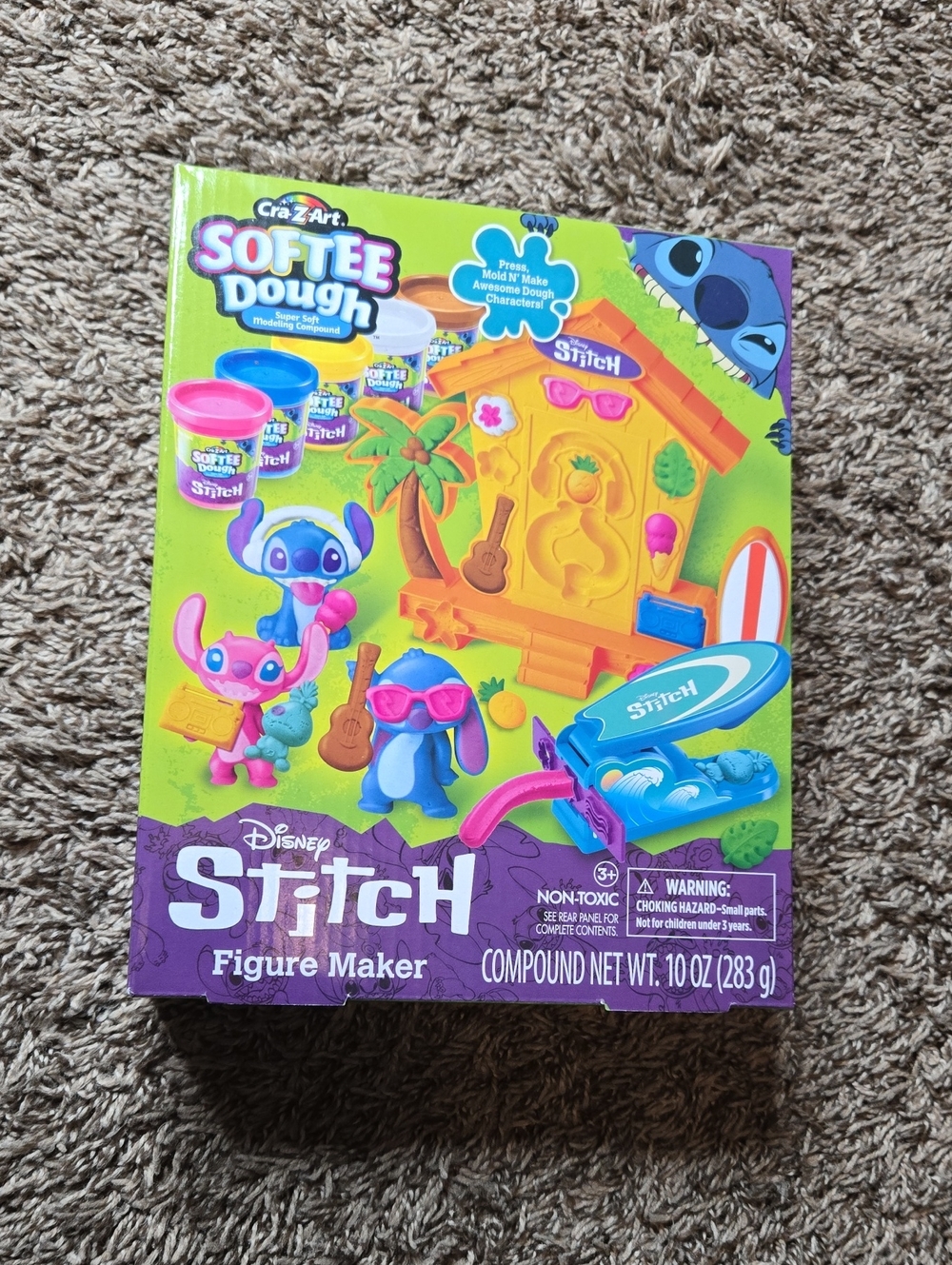 Disney Stitch Figure Maker Cra-Z-Art Softee Dough Lilo & Stitch Molds Tray Set
